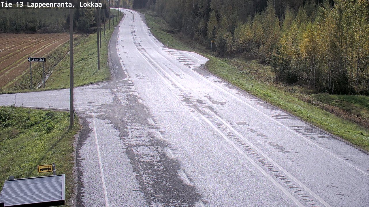 Weather Camera Image Väg 13 Lokkaa rakan, Lappeenranta, Etelä-Karjala