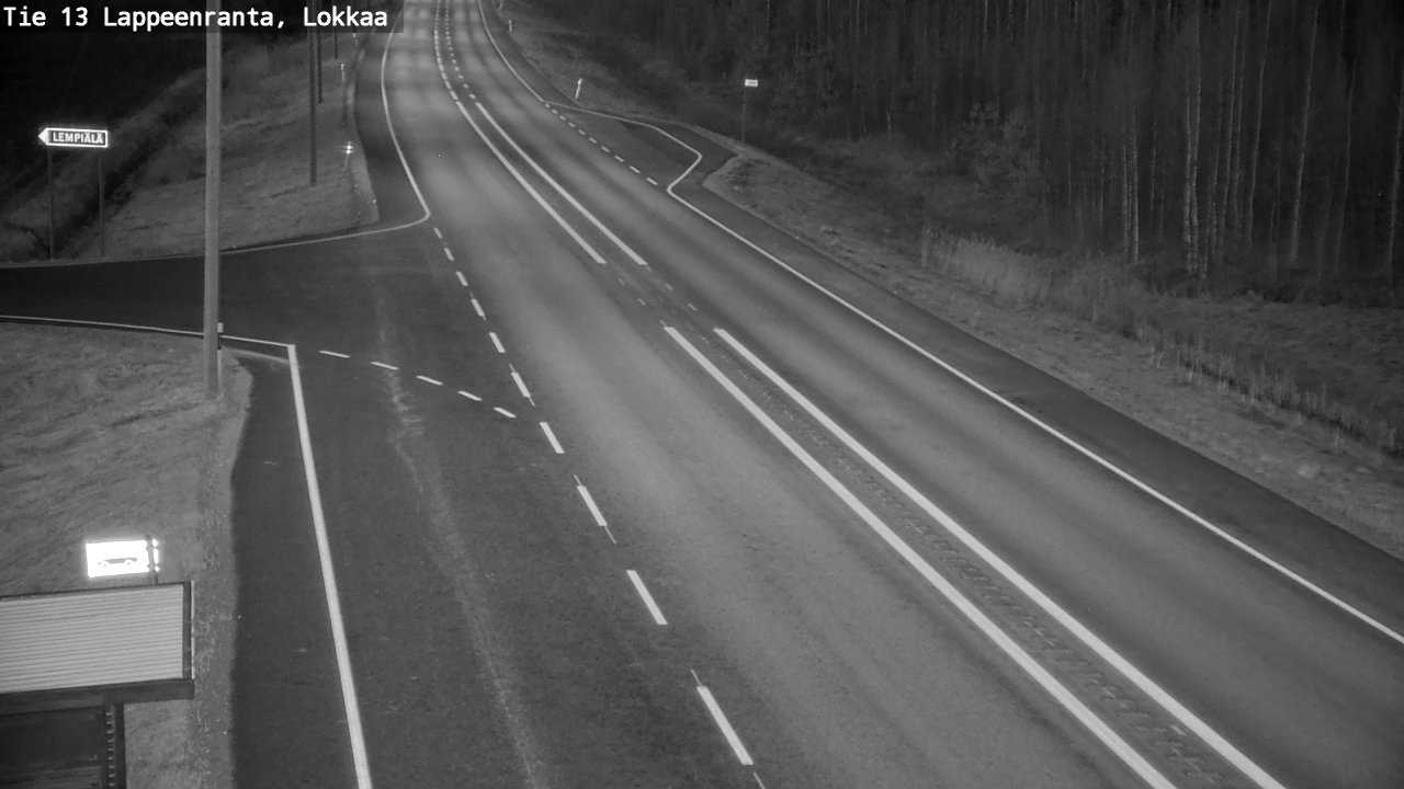 Weather Camera Image Väg 13 Lokkaa rakan, Lappeenranta, Etelä-Karjala
