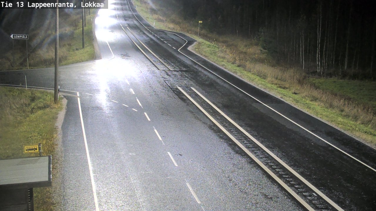 Kelikamerat Kuva Tie 13 Lokkaan suora, Lappeenranta, Etelä-Karjala
