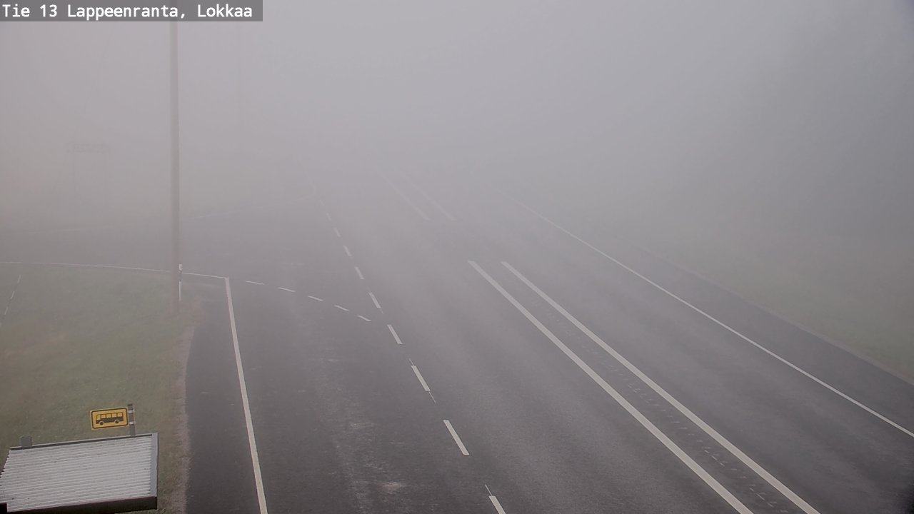 Weather Camera Image Road 13 Lokkaa straight, Lappeenranta, Etelä-Karjala