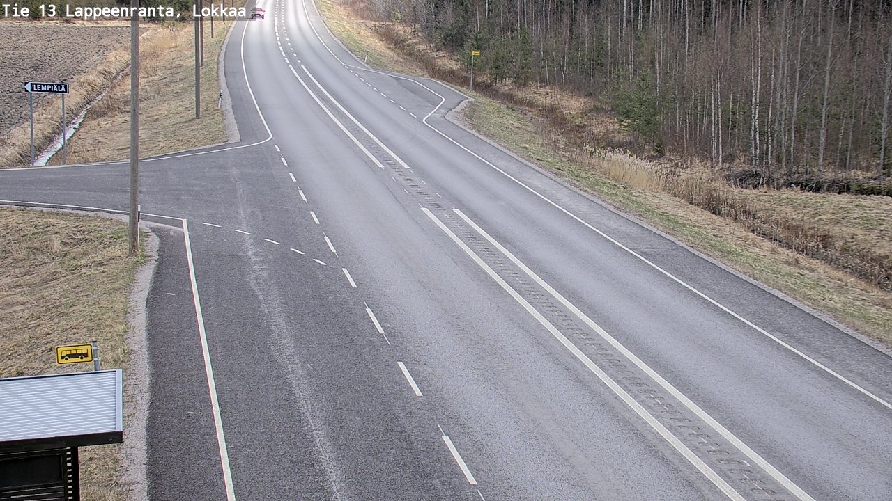 Weather Camera Image Väg 13 Lokkaa rakan, Lappeenranta, Etelä-Karjala