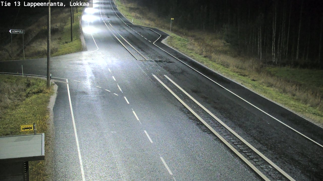 Kelikamerat Kuva Tie 13 Lokkaan suora, Lappeenranta, Etelä-Karjala