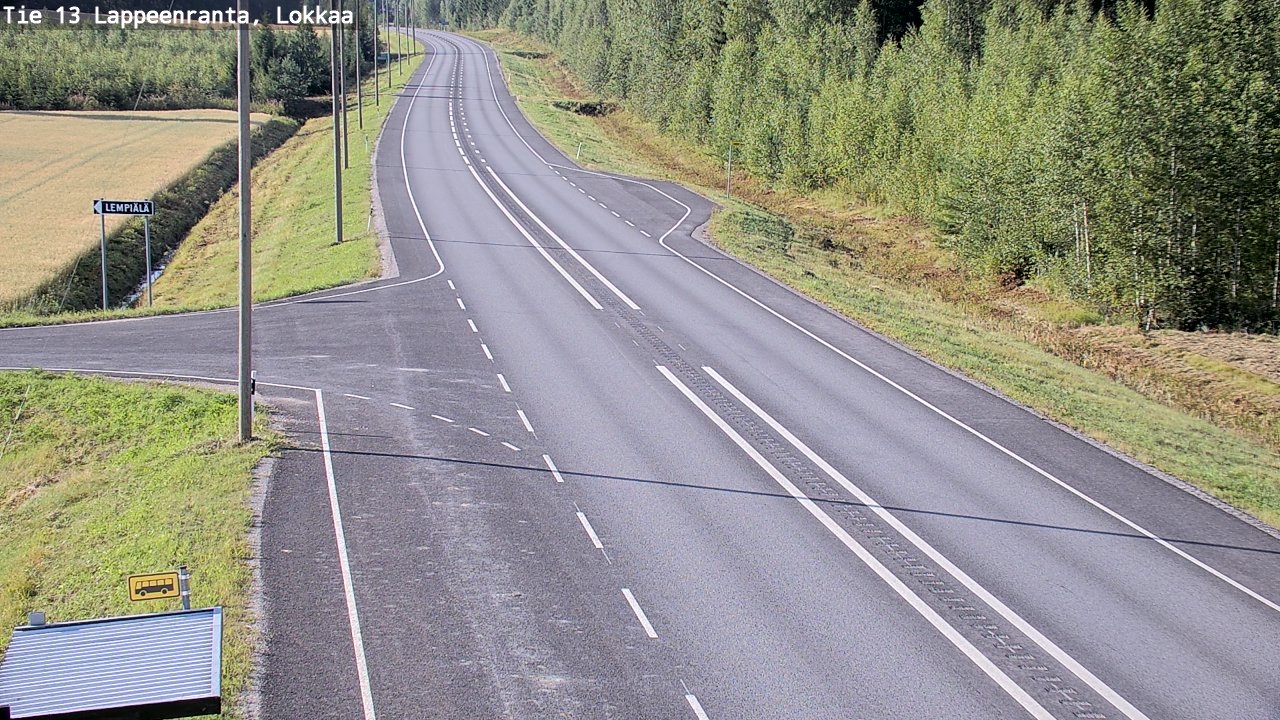 Kelikamerat Kuva Tie 13 Lokkaan suora, Lappeenranta, Etelä-Karjala