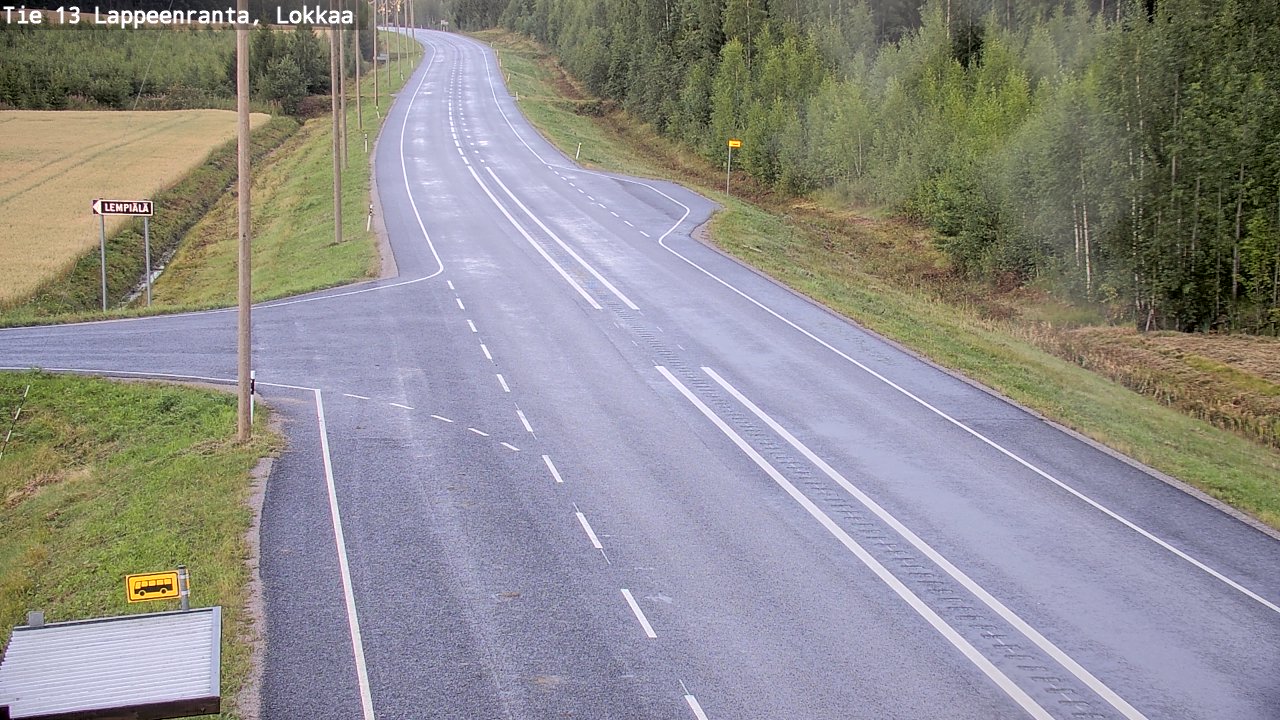 Kelikamerat Kuva Tie 13 Lokkaan suora, Lappeenranta, Etelä-Karjala