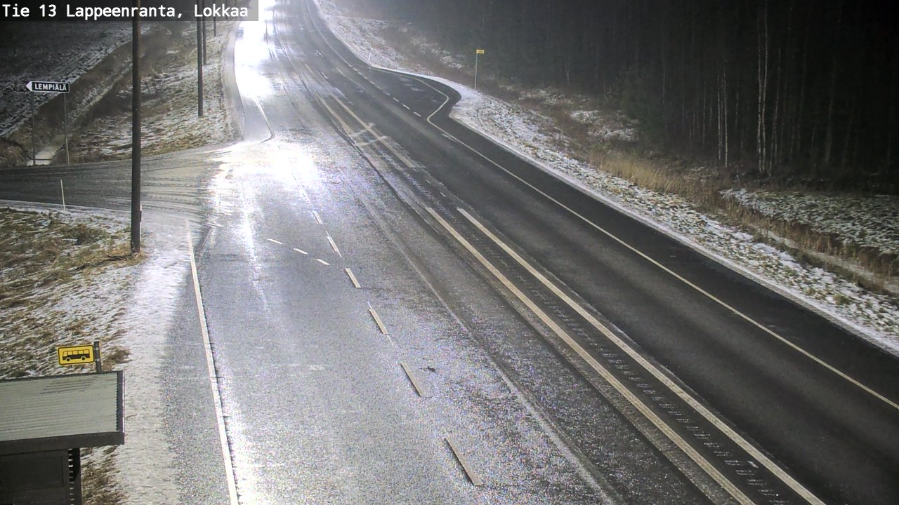 Weather Camera Image Väg 13 Lokkaa rakan, Lappeenranta, Etelä-Karjala