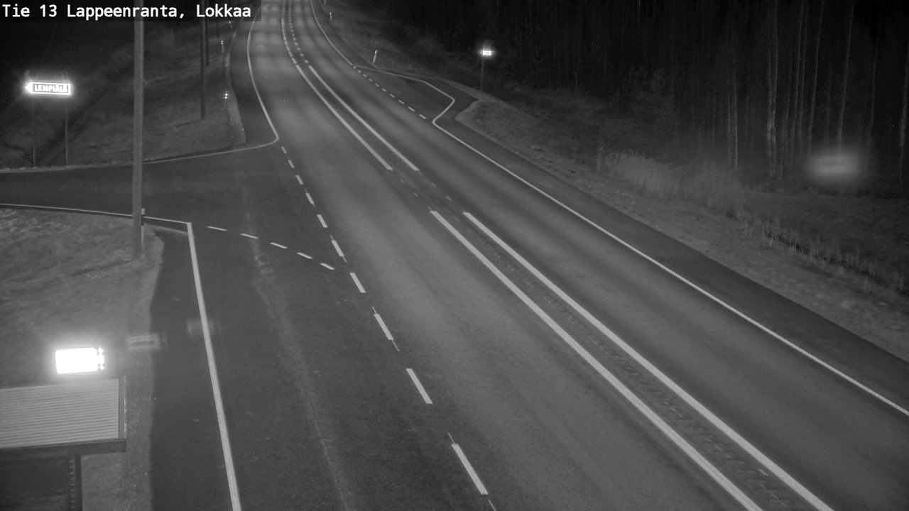 Weather Camera Image Väg 13 Lokkaa rakan, Lappeenranta, Etelä-Karjala