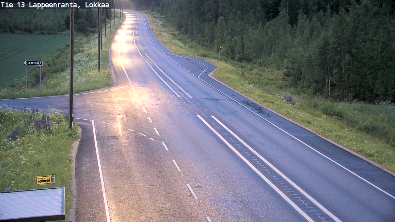 Kelikamerat Kuva Tie 13 Lokkaan suora, Lappeenranta, Etelä-Karjala