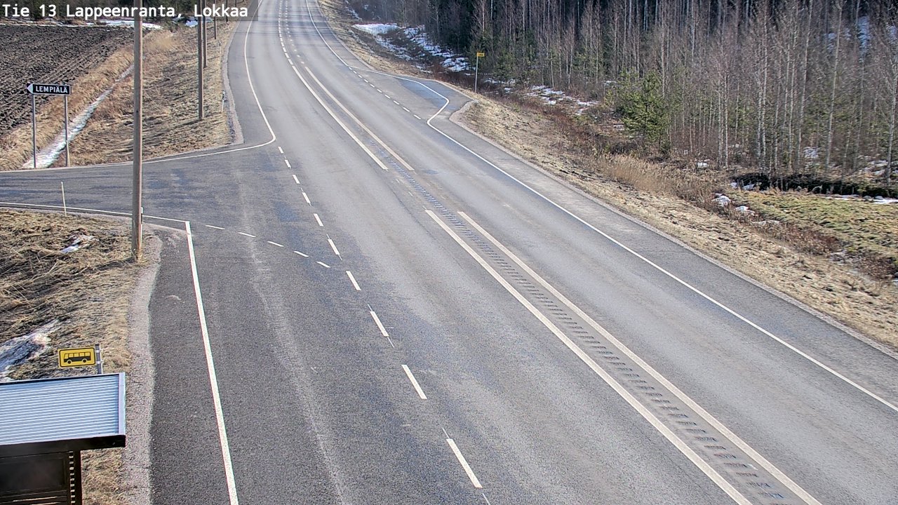 Kelikamerat Kuva Tie 13 Lokkaan suora, Lappeenranta, Etelä-Karjala