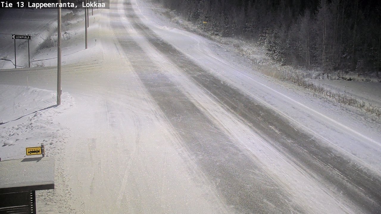 Weather Camera Image Väg 13 Lokkaa rakan, Lappeenranta, Etelä-Karjala