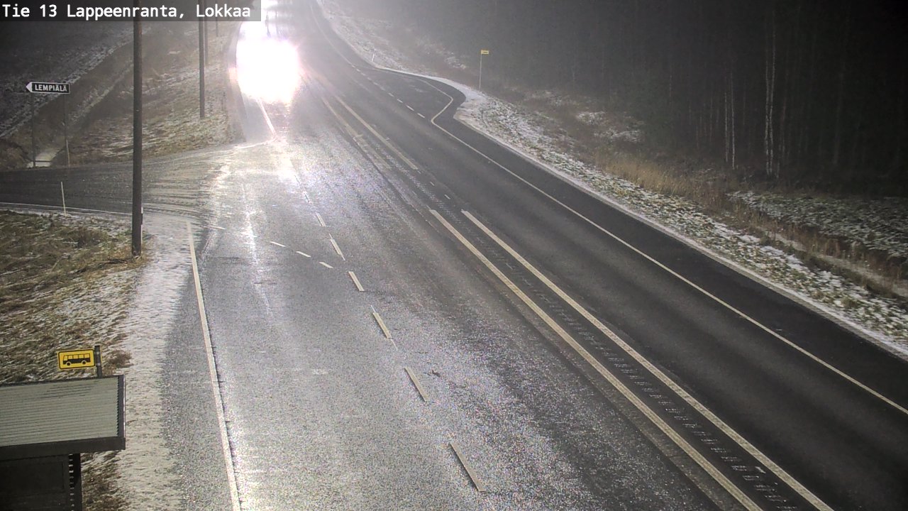 Weather Camera Image Väg 13 Lokkaa rakan, Lappeenranta, Etelä-Karjala