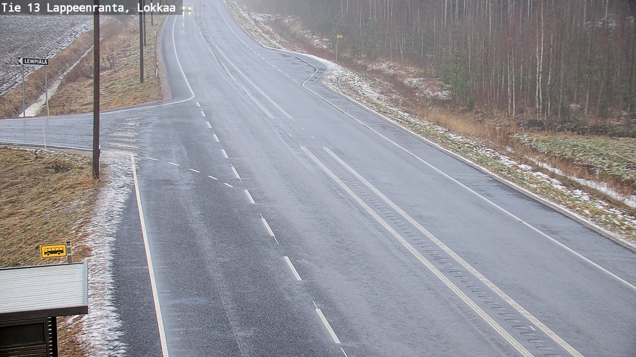 Weather Camera Image Väg 13 Lokkaa rakan, Lappeenranta, Etelä-Karjala