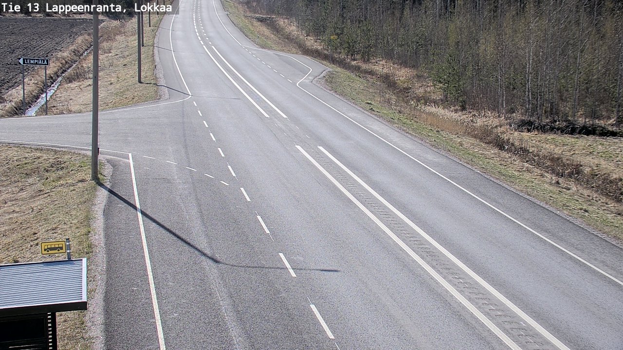 Kelikamerat Kuva Tie 13 Lokkaan suora, Lappeenranta, Etelä-Karjala