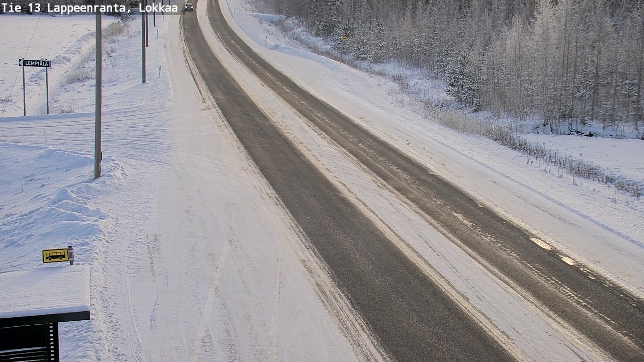 Weather Camera Image Road 13 Lokkaa straight, Lappeenranta, Etelä-Karjala