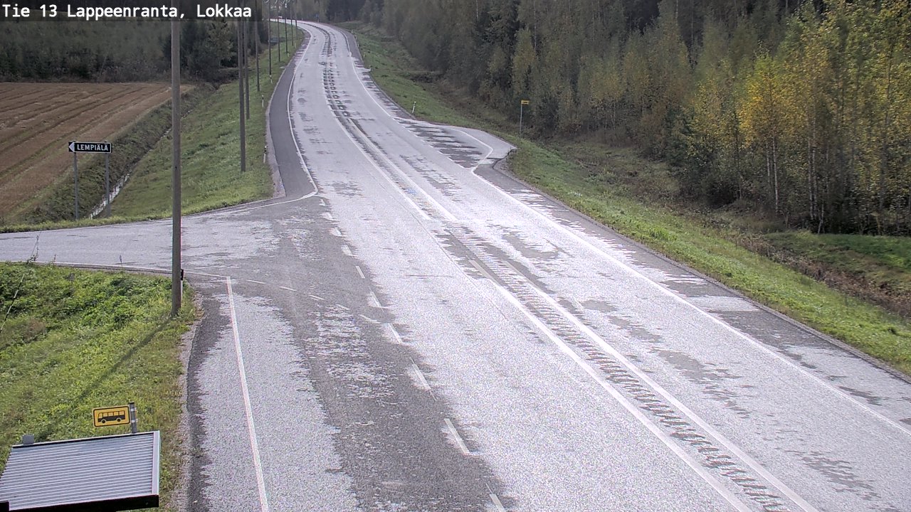 Weather Camera Image Väg 13 Lokkaa rakan, Lappeenranta, Etelä-Karjala