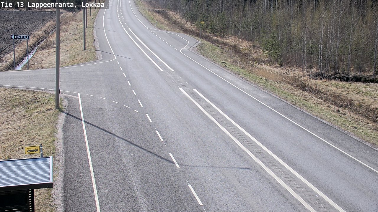 Kelikamerat Kuva Tie 13 Lokkaan suora, Lappeenranta, Etelä-Karjala