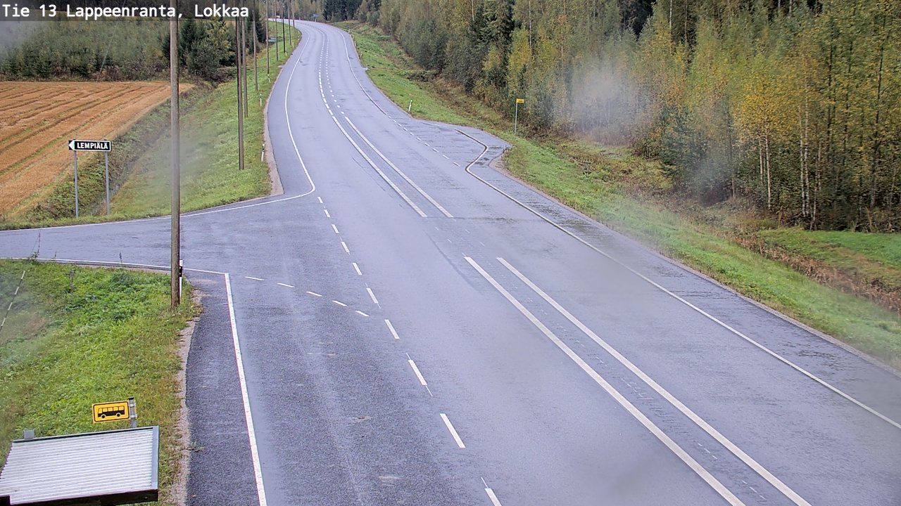 Kelikamerat Kuva Tie 13 Lokkaan suora, Lappeenranta, Etelä-Karjala