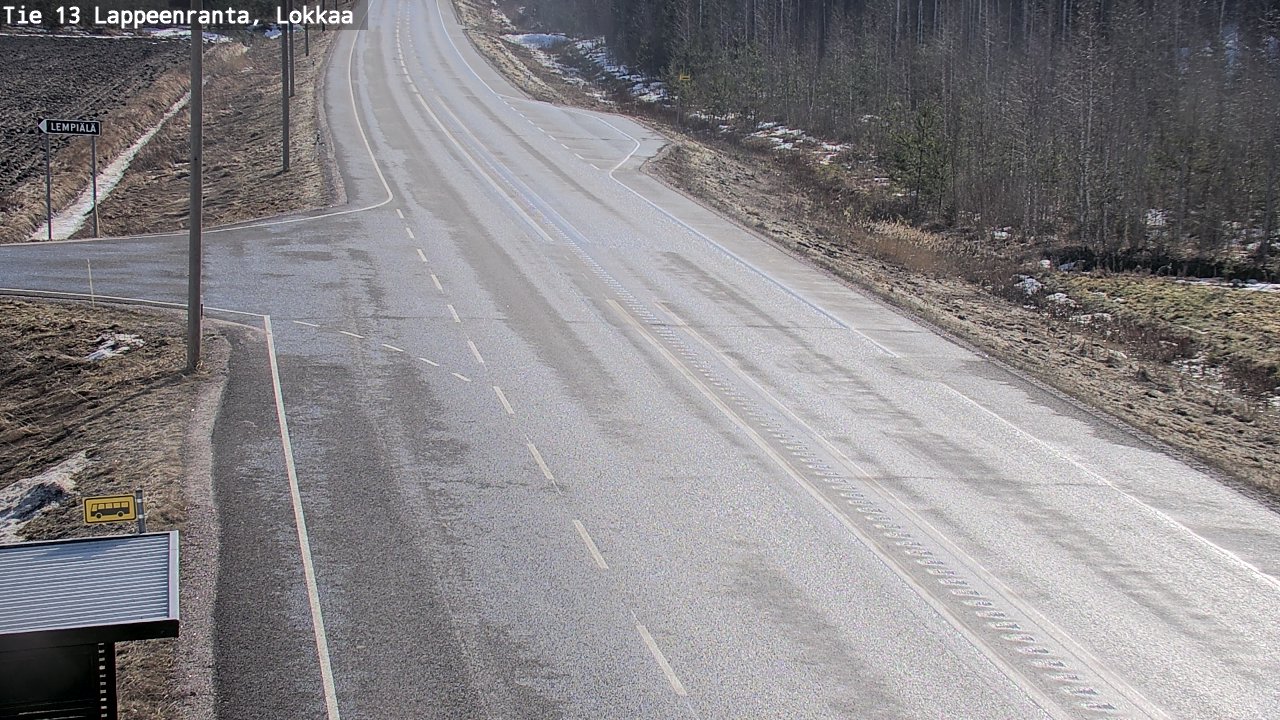 Kelikamerat Kuva Tie 13 Lokkaan suora, Lappeenranta, Etelä-Karjala