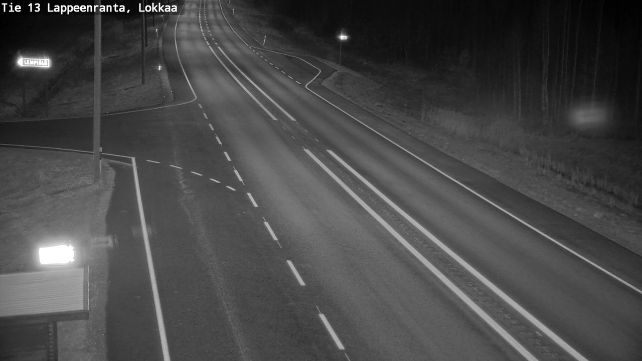 Weather Camera Image Väg 13 Lokkaa rakan, Lappeenranta, Etelä-Karjala