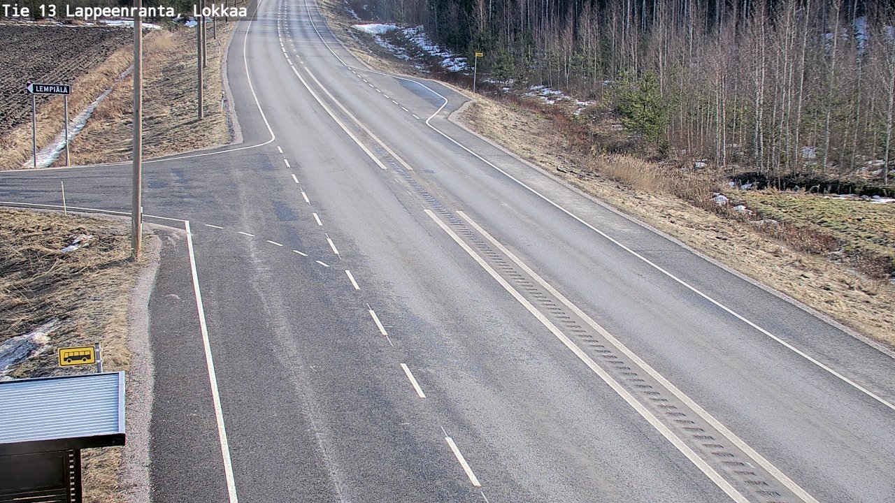 Kelikamerat Kuva Tie 13 Lokkaan suora, Lappeenranta, Etelä-Karjala