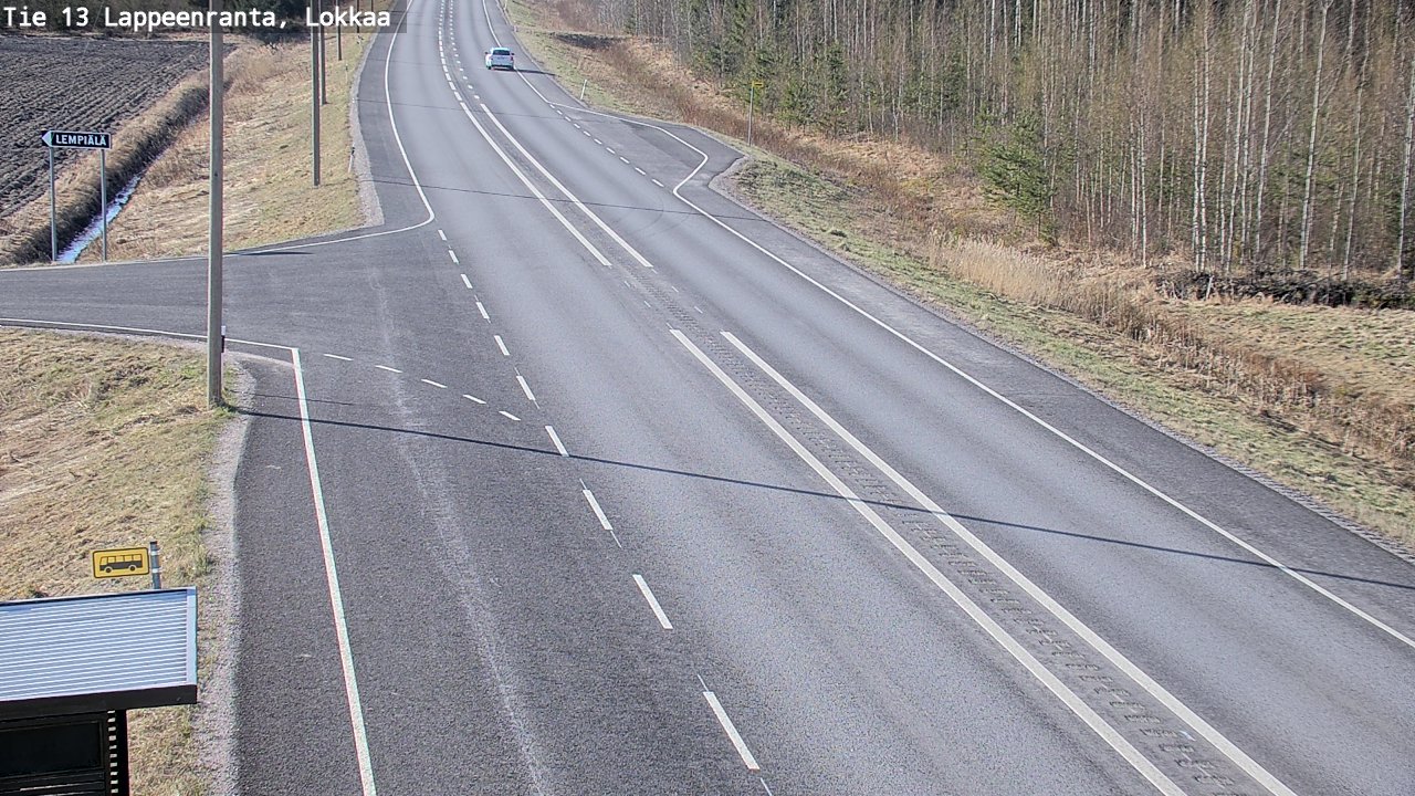 Kelikamerat Kuva Tie 13 Lokkaan suora, Lappeenranta, Etelä-Karjala
