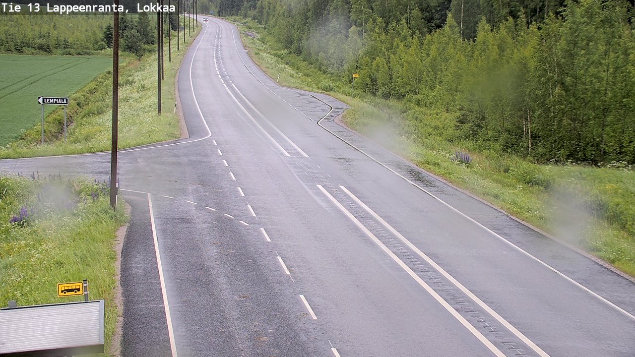Weather Camera Image Väg 13 Lokkaa rakan, Lappeenranta, Etelä-Karjala