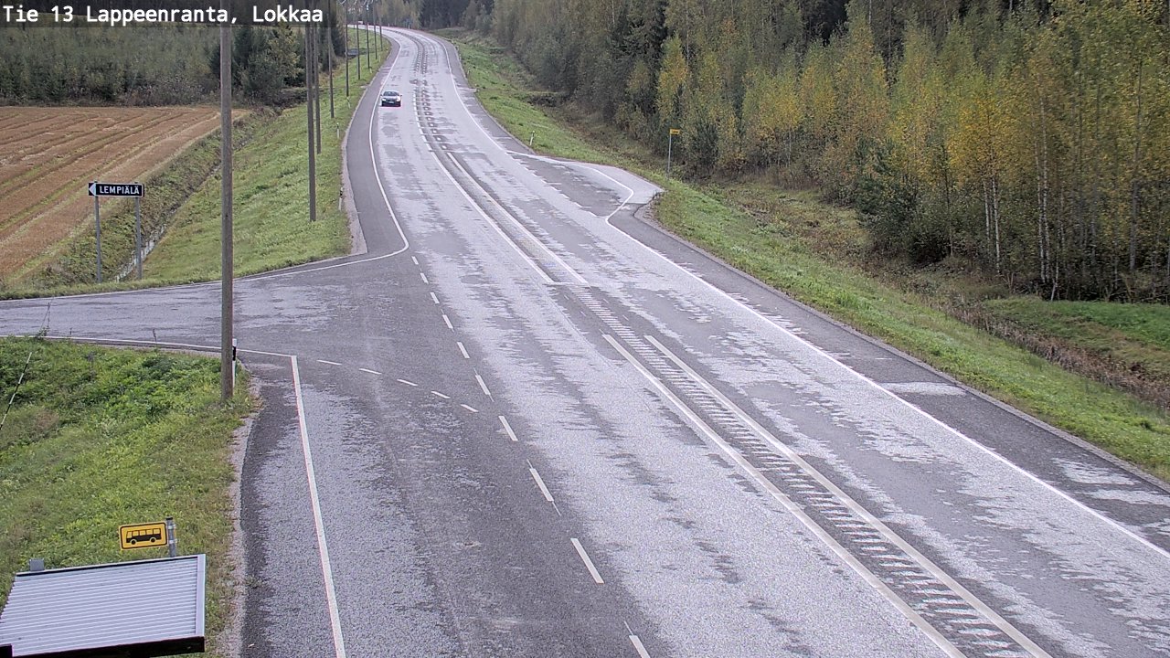 Weather Camera Image Väg 13 Lokkaa rakan, Lappeenranta, Etelä-Karjala