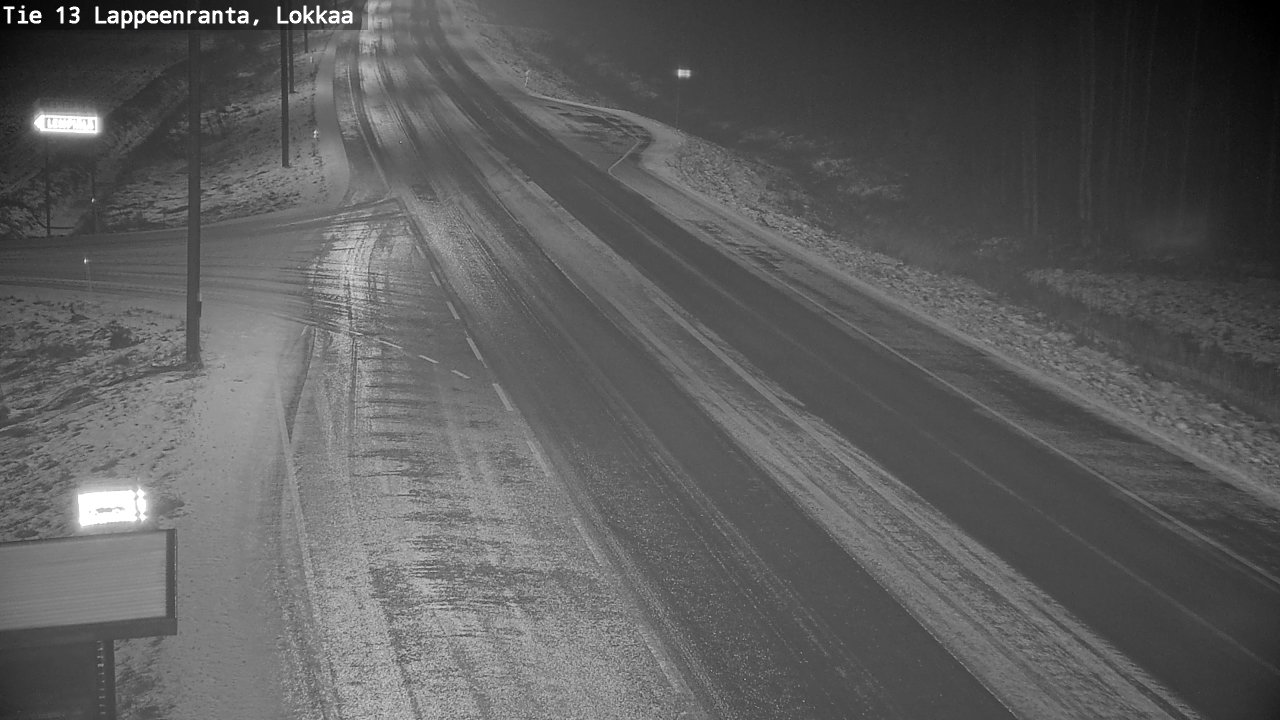 Weather Camera Image Väg 13 Lokkaa rakan, Lappeenranta, Etelä-Karjala