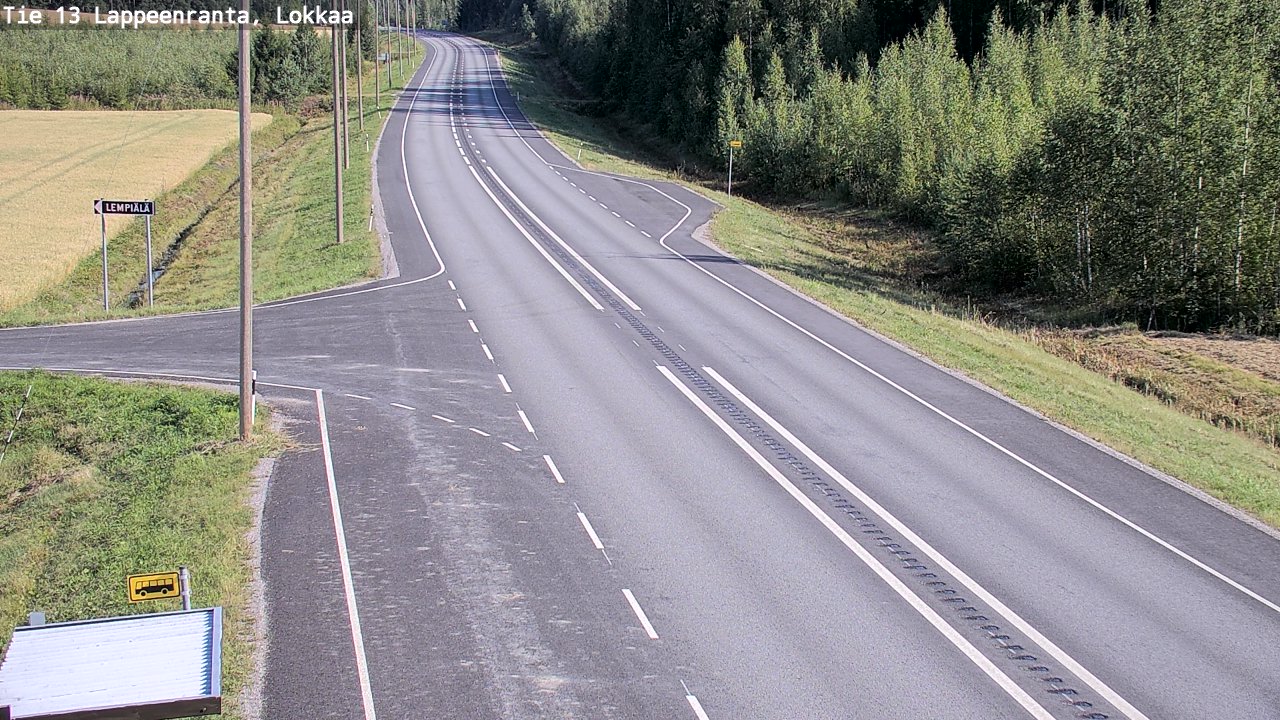Kelikamerat Kuva Tie 13 Lokkaan suora, Lappeenranta, Etelä-Karjala