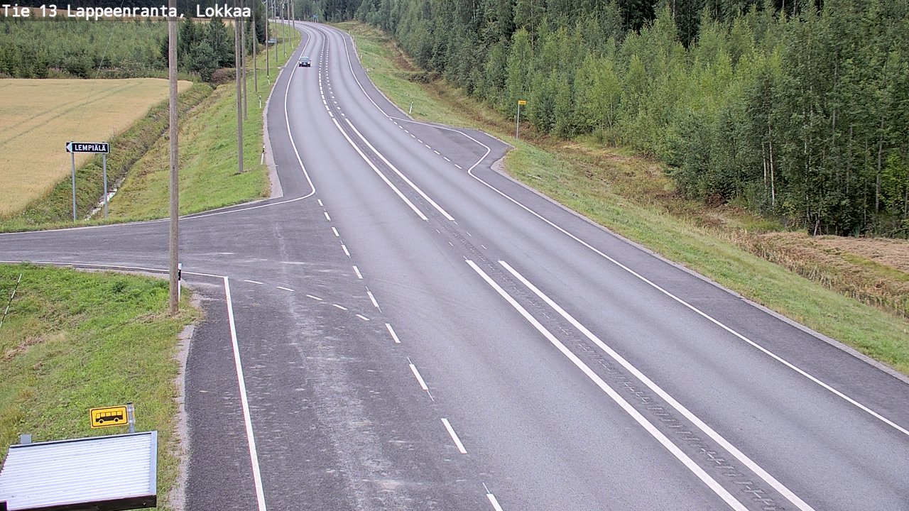 Weather Camera Image Road 13 Lokkaa straight, Lappeenranta, Etelä-Karjala