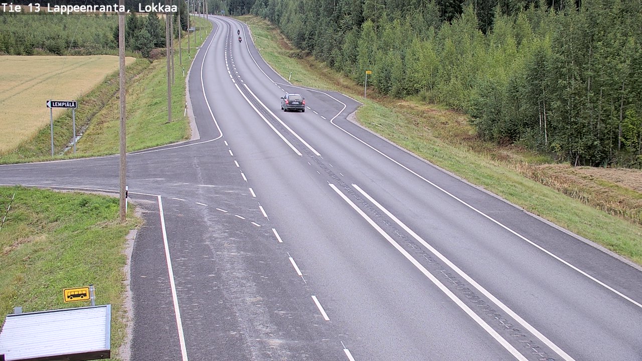 Kelikamerat Kuva Tie 13 Lokkaan suora, Lappeenranta, Etelä-Karjala