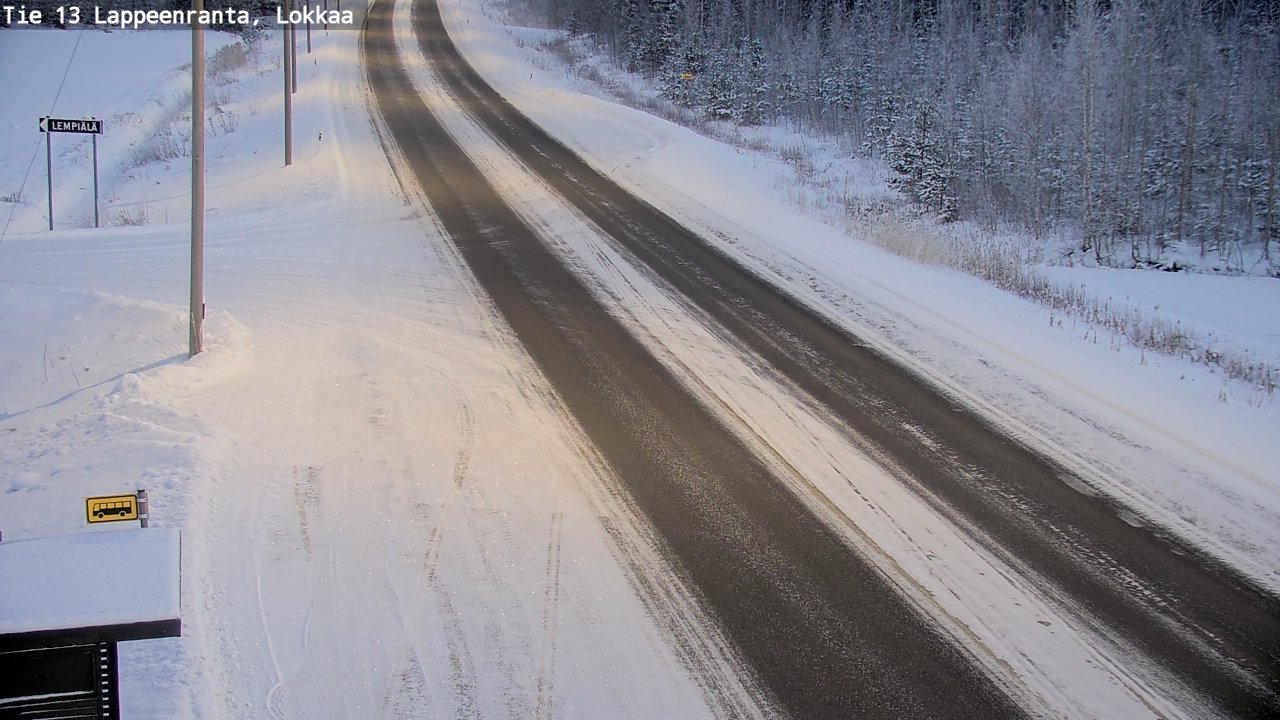 Weather Camera Image Road 13 Lokkaa straight, Lappeenranta, Etelä-Karjala