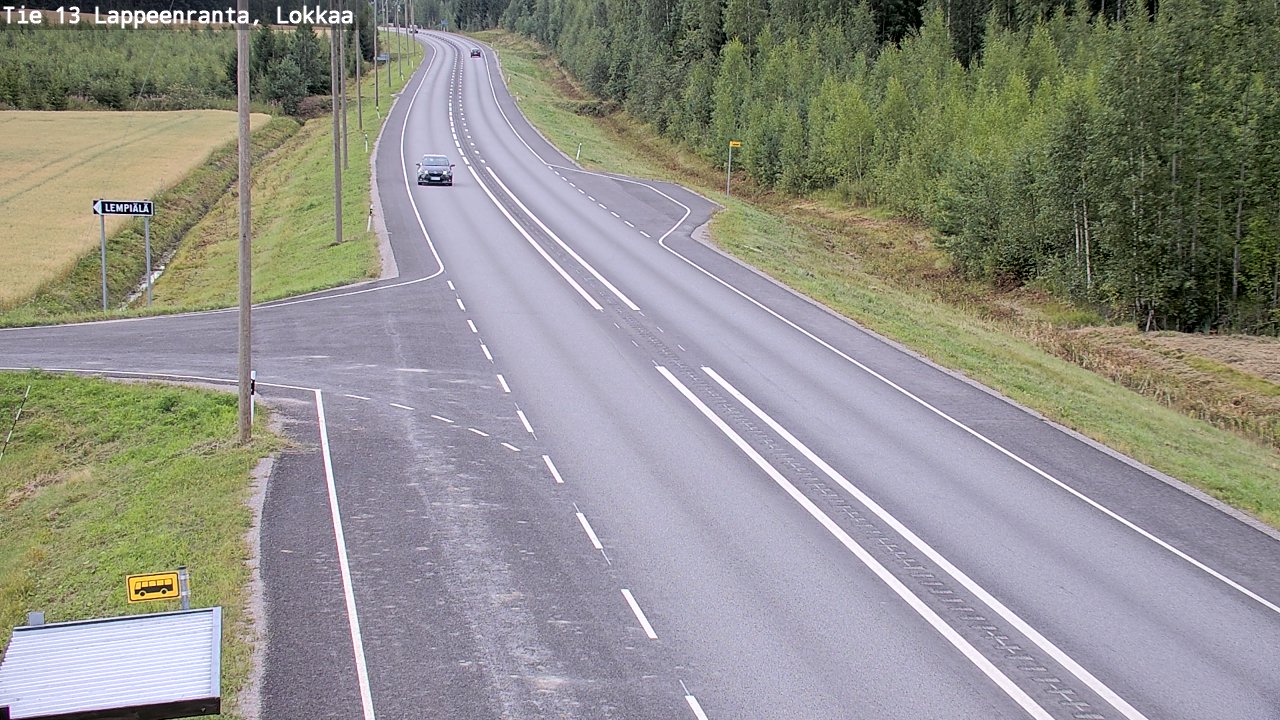 Kelikamerat Kuva Tie 13 Lokkaan suora, Lappeenranta, Etelä-Karjala
