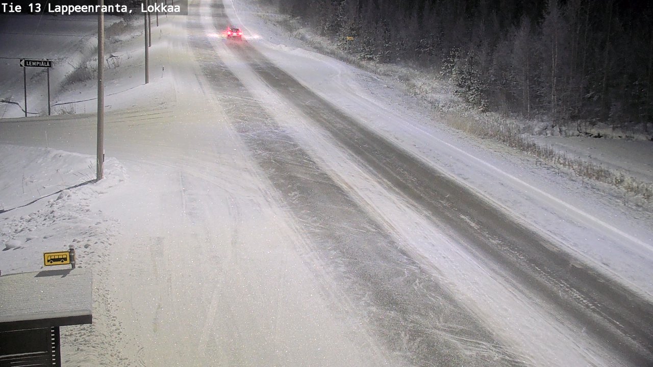 Weather Camera Image Väg 13 Lokkaa rakan, Lappeenranta, Etelä-Karjala