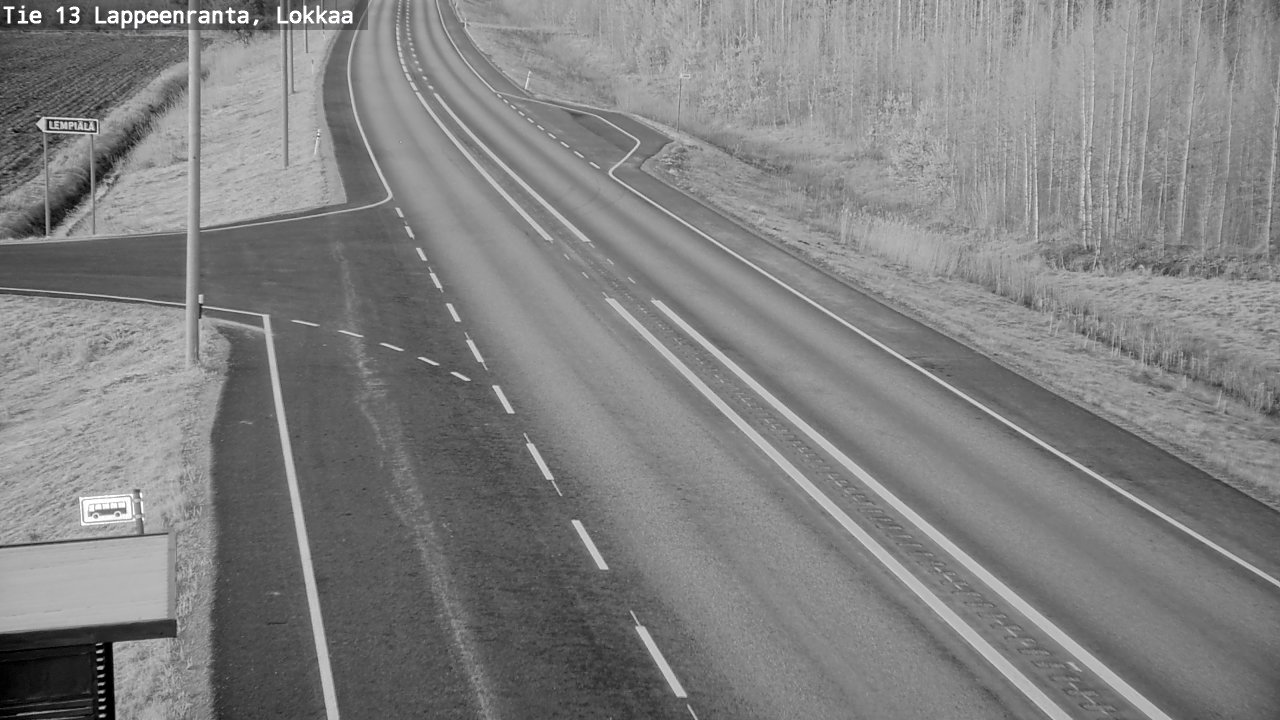 Weather Camera Image Väg 13 Lokkaa rakan, Lappeenranta, Etelä-Karjala
