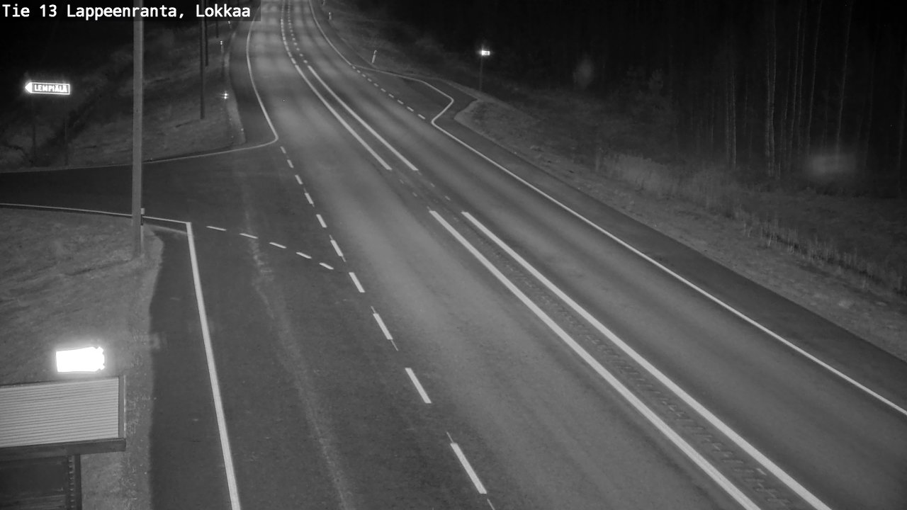Weather Camera Image Väg 13 Lokkaa rakan, Lappeenranta, Etelä-Karjala