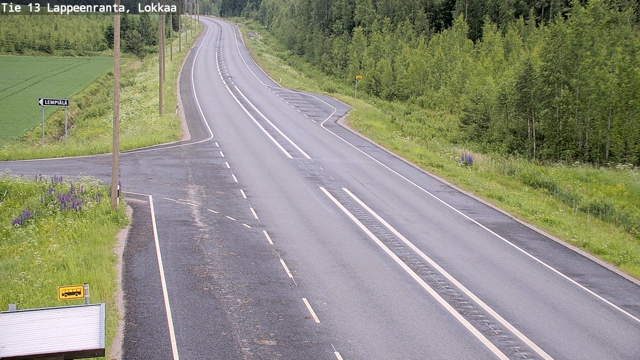 Kelikamerat Kuva Tie 13 Lokkaan suora, Lappeenranta, Etelä-Karjala