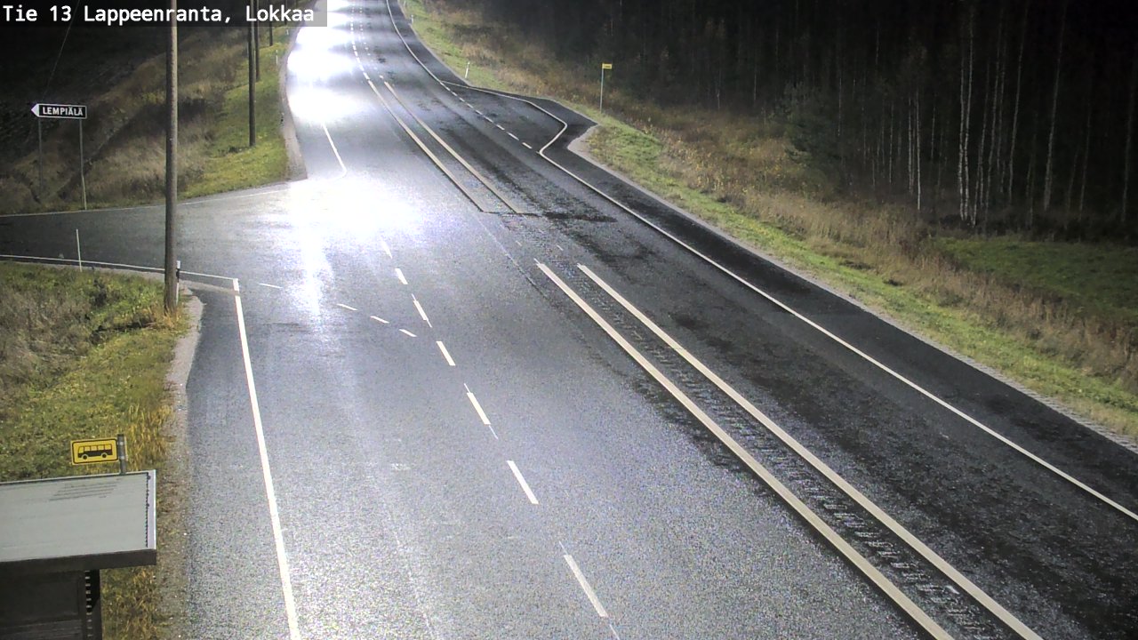 Kelikamerat Kuva Tie 13 Lokkaan suora, Lappeenranta, Etelä-Karjala
