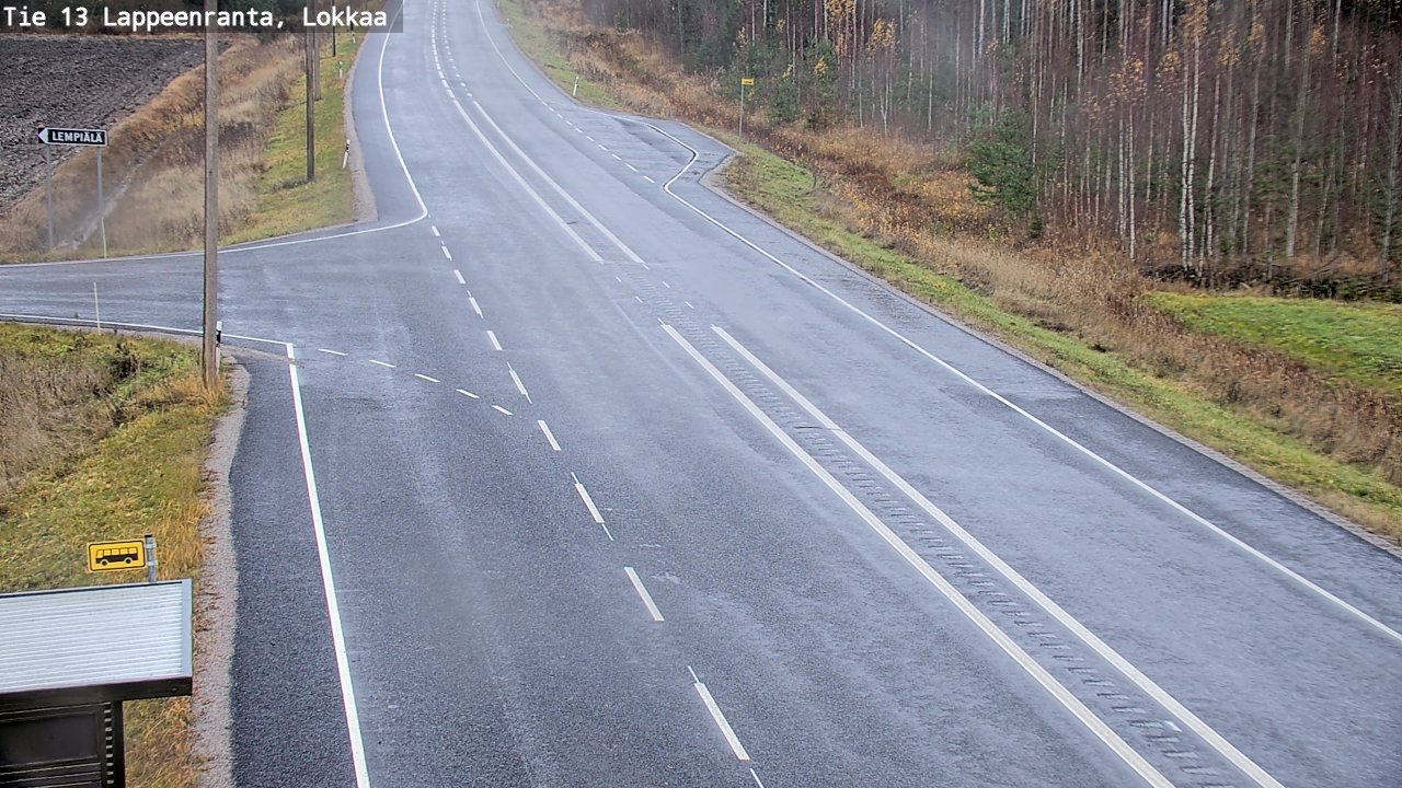 Kelikamerat Kuva Tie 13 Lokkaan suora, Lappeenranta, Etelä-Karjala