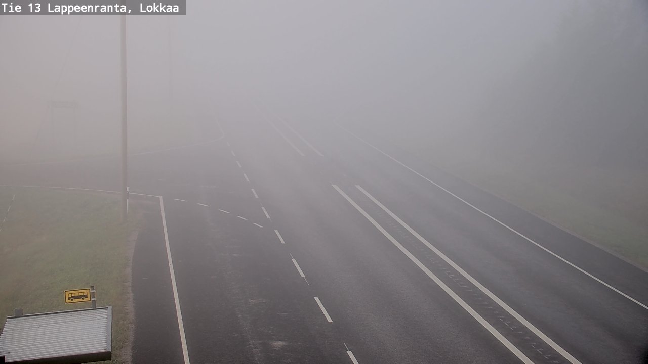 Weather Camera Image Road 13 Lokkaa straight, Lappeenranta, Etelä-Karjala