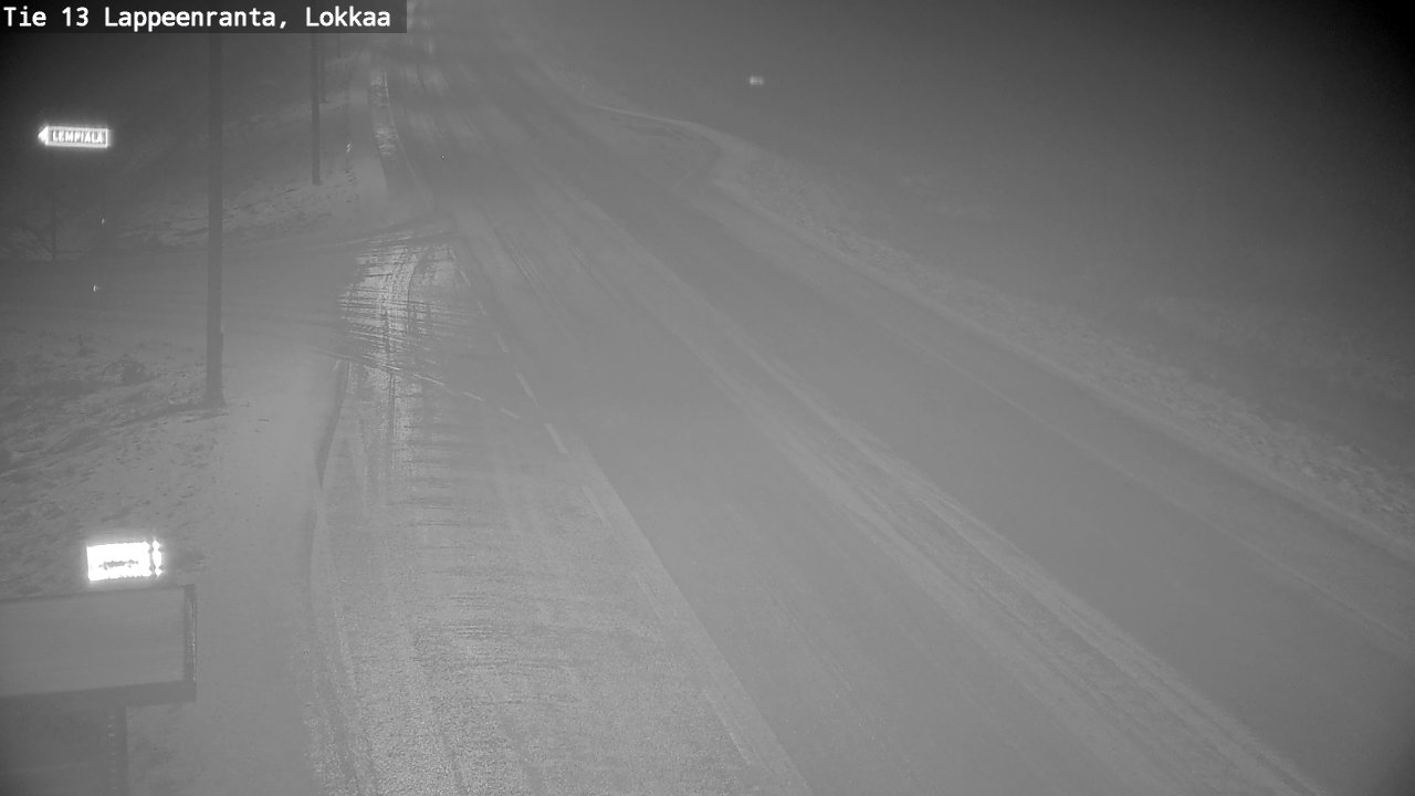 Weather Camera Image Väg 13 Lokkaa rakan, Lappeenranta, Etelä-Karjala