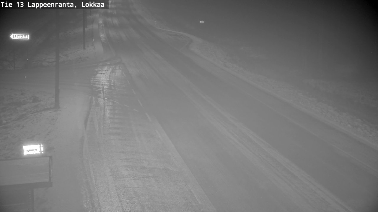 Weather Camera Image Väg 13 Lokkaa rakan, Lappeenranta, Etelä-Karjala