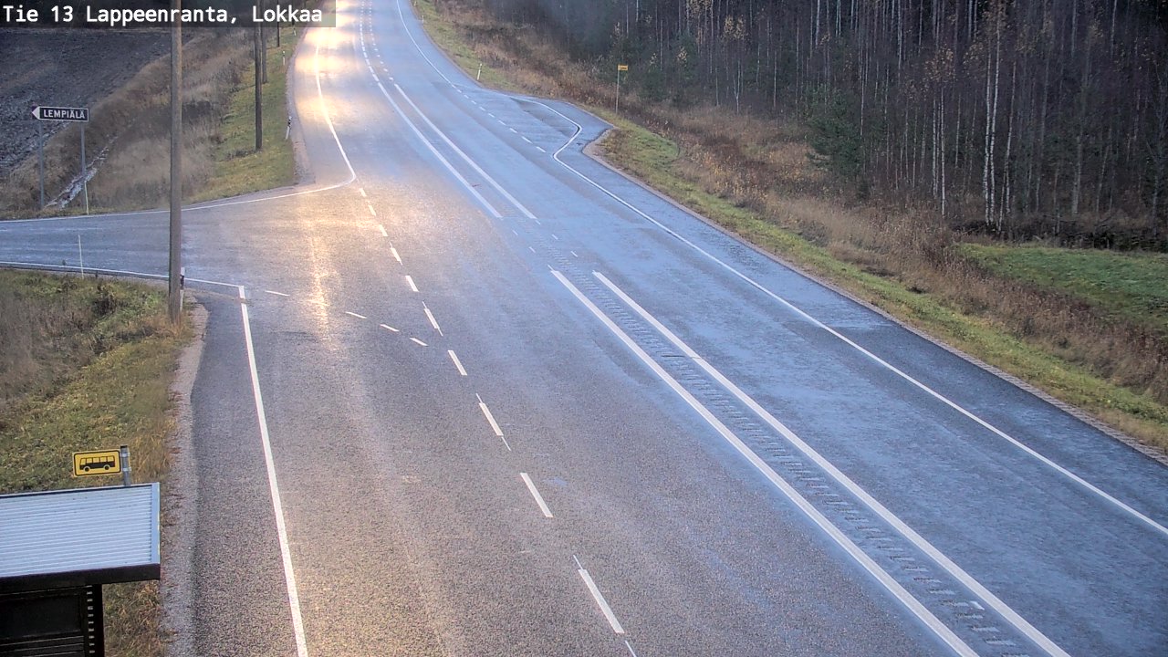 Kelikamerat Kuva Tie 13 Lokkaan suora, Lappeenranta, Etelä-Karjala