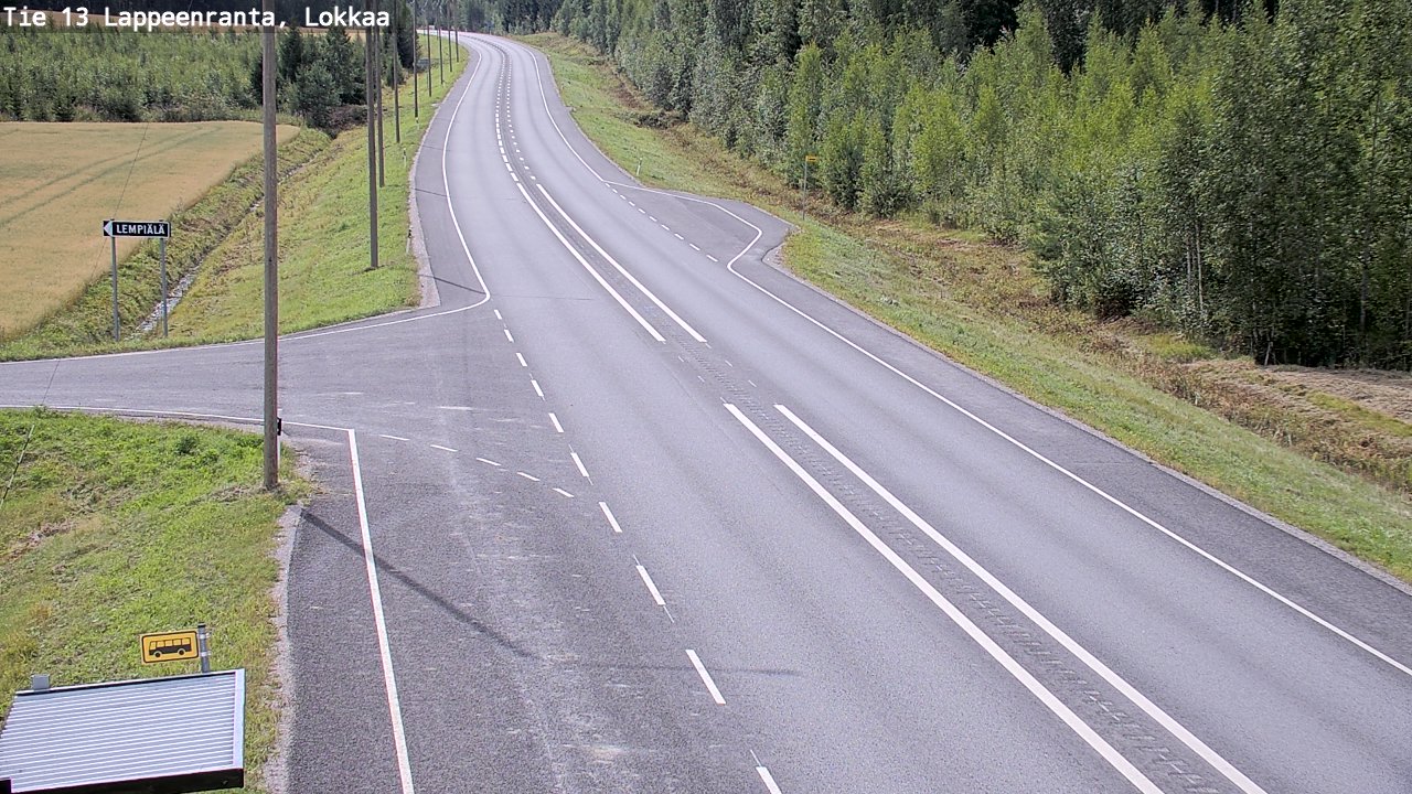 Kelikamerat Kuva Tie 13 Lokkaan suora, Lappeenranta, Etelä-Karjala