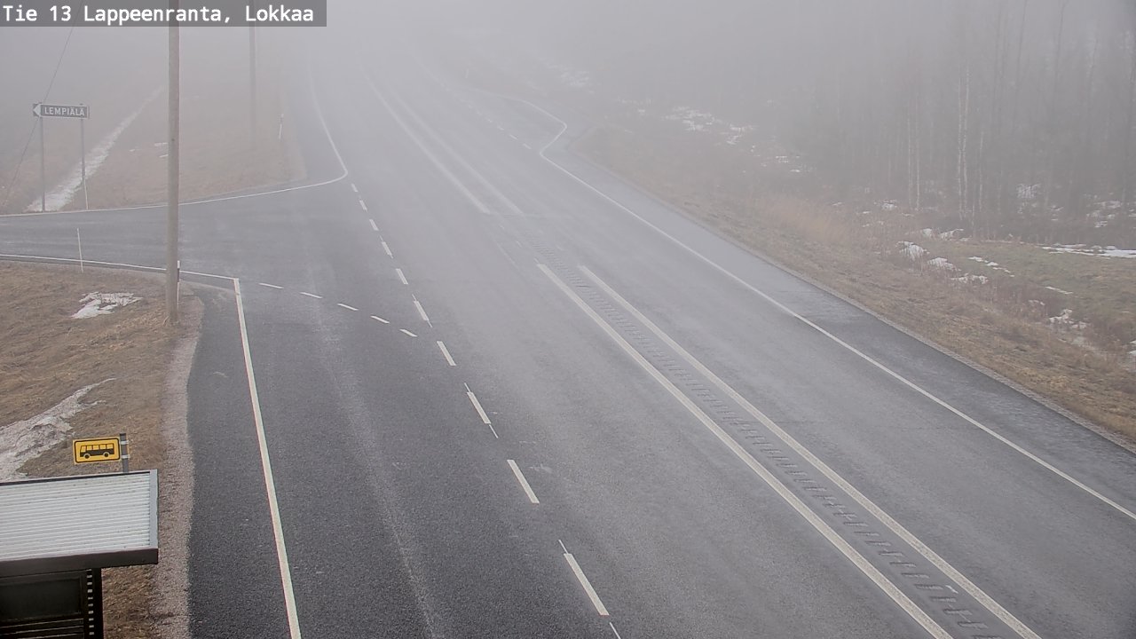Kelikamerat Kuva Tie 13 Lokkaan suora, Lappeenranta, Etelä-Karjala