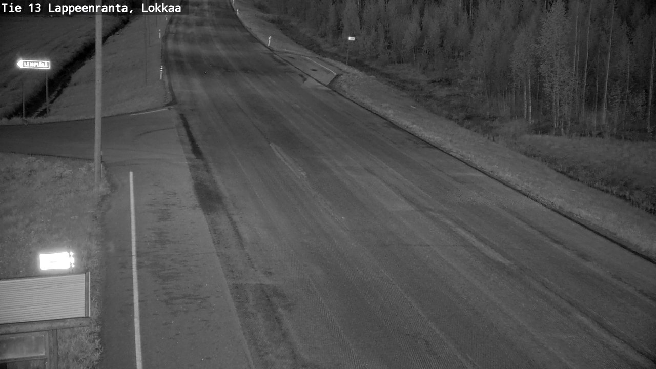 Weather Camera Image Väg 13 Lokkaa rakan, Lappeenranta, Etelä-Karjala