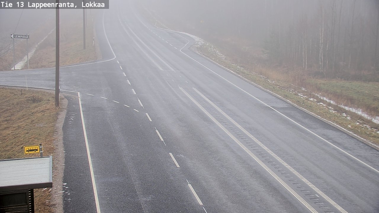 Weather Camera Image Väg 13 Lokkaa rakan, Lappeenranta, Etelä-Karjala