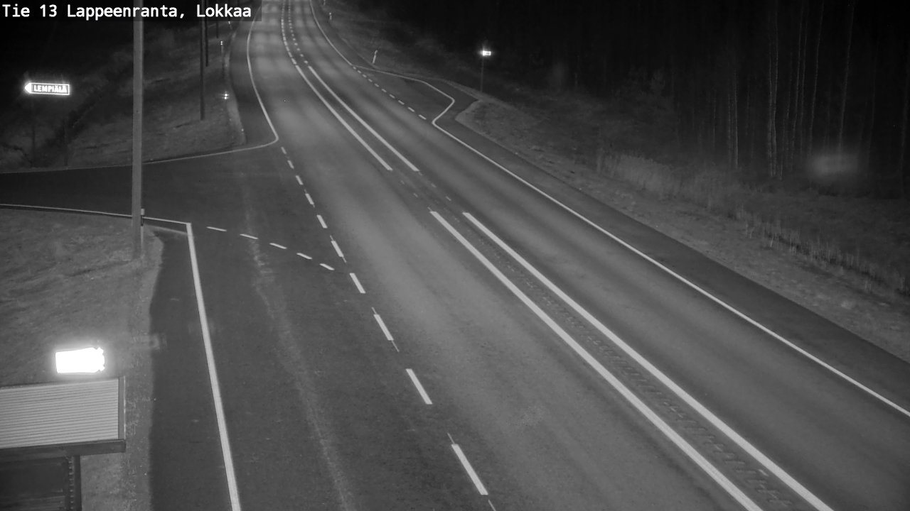 Weather Camera Image Väg 13 Lokkaa rakan, Lappeenranta, Etelä-Karjala