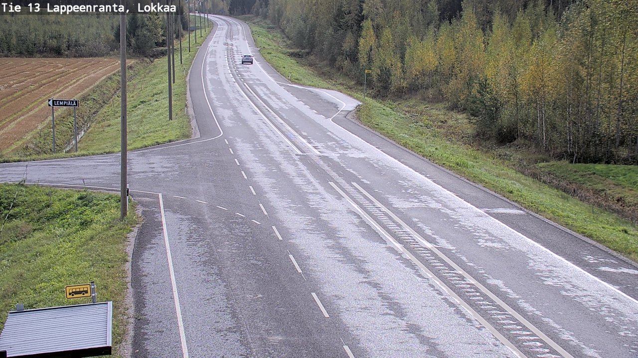 Weather Camera Image Väg 13 Lokkaa rakan, Lappeenranta, Etelä-Karjala
