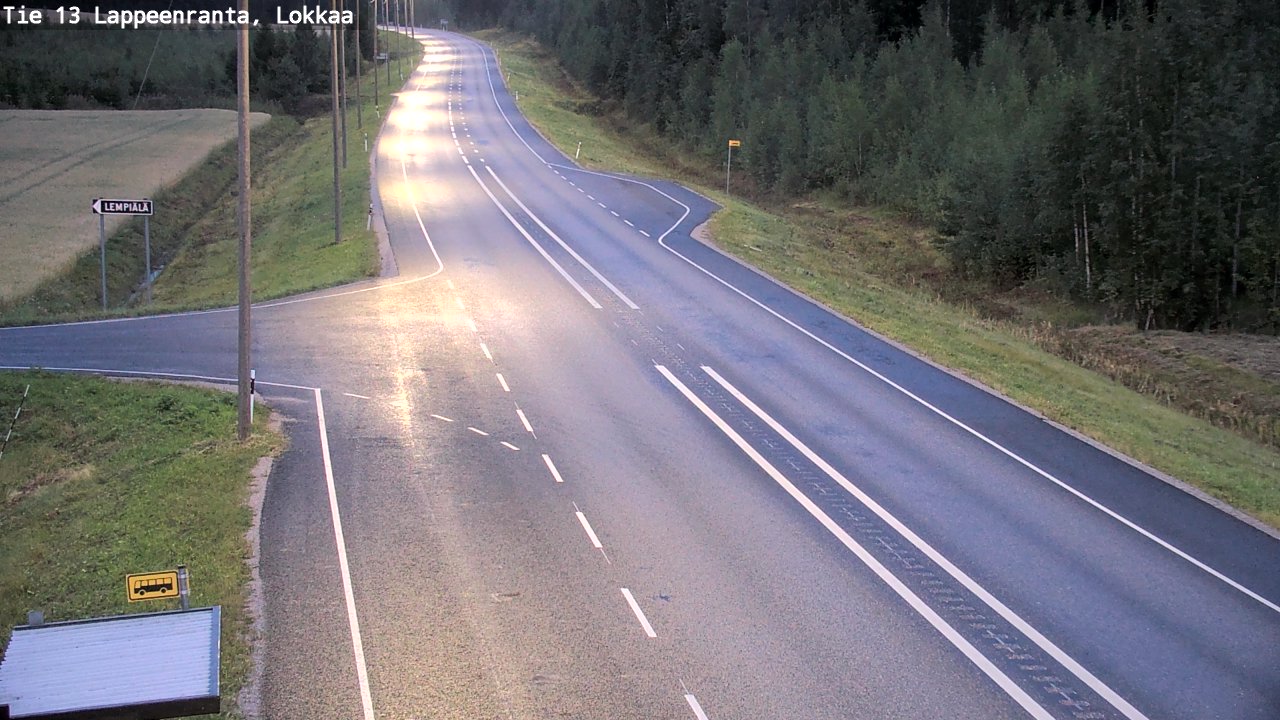 Kelikamerat Kuva Tie 13 Lokkaan suora, Lappeenranta, Etelä-Karjala