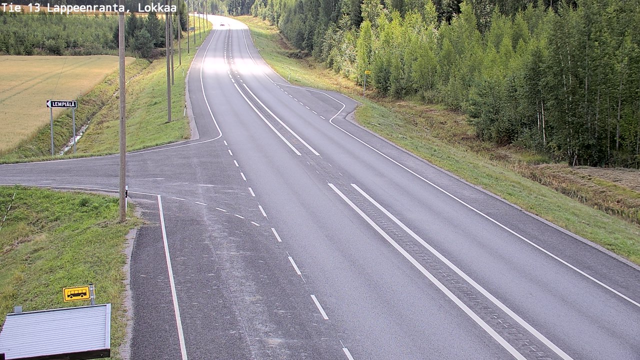 Kelikamerat Kuva Tie 13 Lokkaan suora, Lappeenranta, Etelä-Karjala